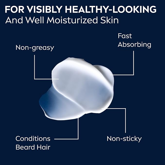 NIVEA Men Sensitive Face and Beard Moisture Gel, Gentle Face and Beard Moisturizer for Men Instantly Hydrates Skin and Conditions Facial Hair, 1.7 Fl Oz Tube, Pack of 3