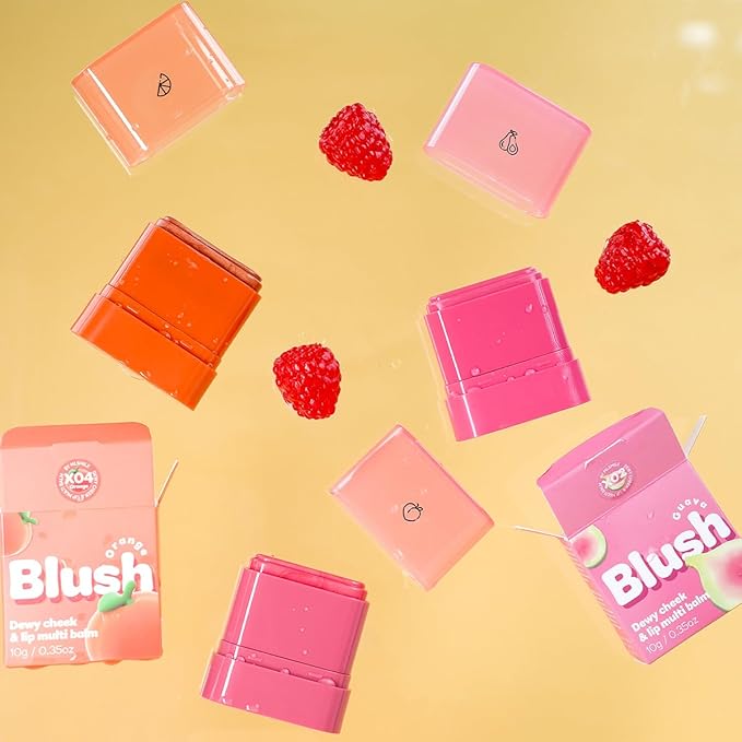 Multi-Purpose Makeup Hydrating Cream Blush Stick, Beauty Solid Moisturizer Stick For Cheek & Eyes & Lips，Waterproof Natural Moisture Smooth Blendable Matte Finish Face Blush Makeup (#01 Peach)