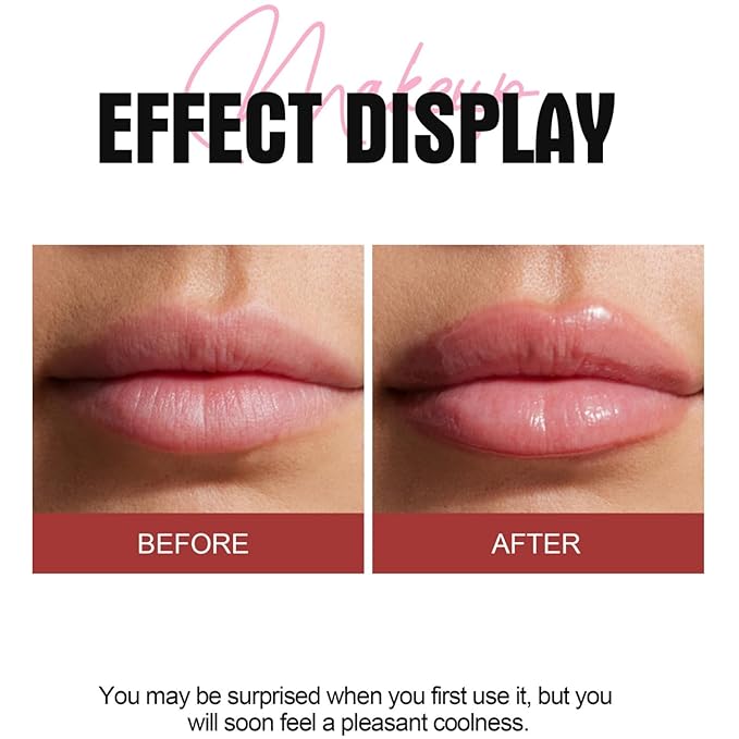 Lip Plumping Booster, Spicy Lip Lipstick, Lifter Gloss, Hydrating, Volumizes High-Shine Lip Plumping Lip Glass Mirror Lip Makeup Lip Glaze Plump & Pout Lip Plumper for Women Girls (03)