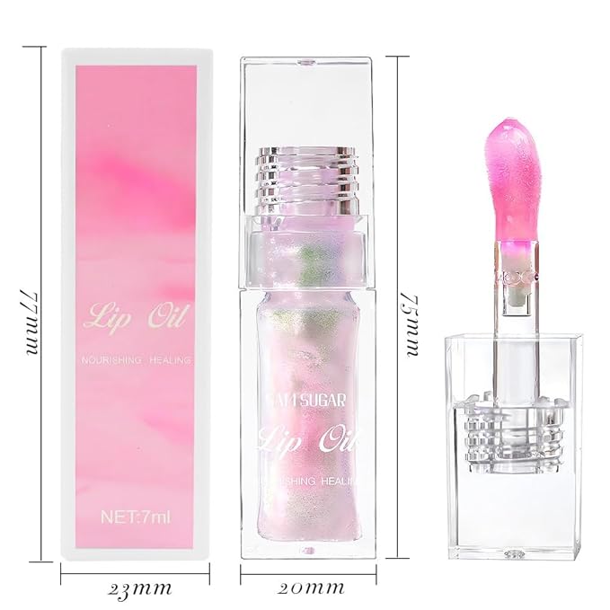3 Pcs Magic Color Changing Lip Oil,Long-Lasting Wear Lip