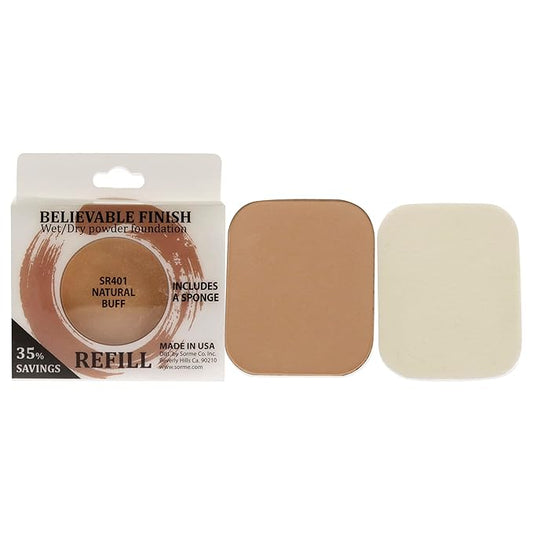 Sorme Cosmetics Believable Finish Powder Foundation Refill in 0.23oz