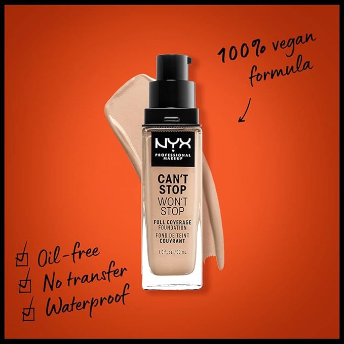 NYX PROFESSIONAL MAKEUP Can't Stop Won't Stop Foundation, - Vanilla