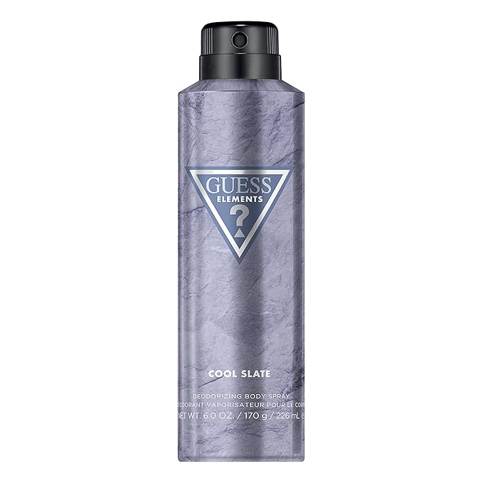 Guess Elements Cool Slate Deodorizing Body Spray For Men, 6.0 Oz.
