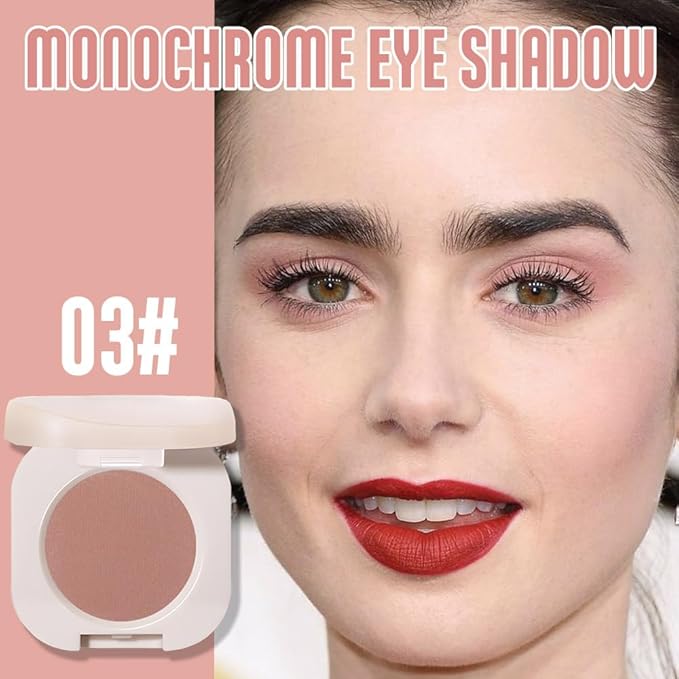 Pressed Single Matte Tan Eyeshadow Palette, Brown Eyeshadow For Old Women, Neutral Matte Pressed Powder Single Vegan Eyeshadow; Talc, Paraben & Cruelty Free, (03)