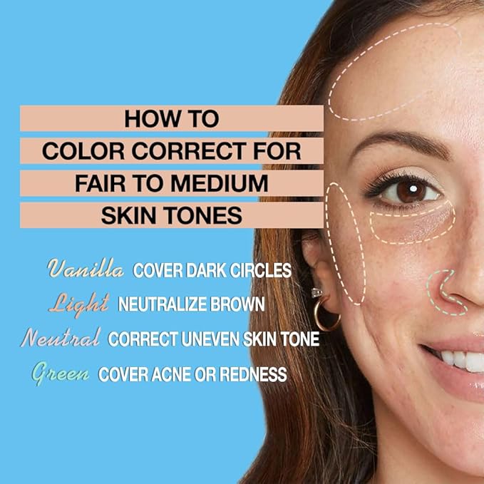 Kaely 2Pcs PROFESSIONAL MAKEUP Correcting Concealer Stick,Medium Coverage