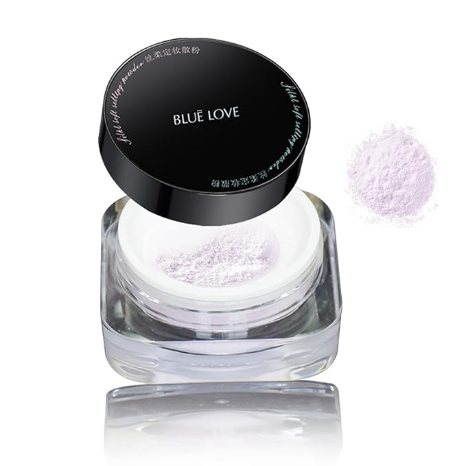 BLUE LOVE Setting Powder Makeup for Oily Skin, Loose Powder(Purple)