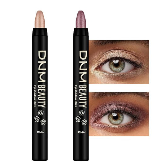 Kaely 2Pcs Cream Eyeshadow Sticks Set for Eyes Waterproof,Sand Shimmer & Orchid Shimmer Matte Eye shadow Stick Pencil Pen Bulk sombras en crema para ojos 25+26