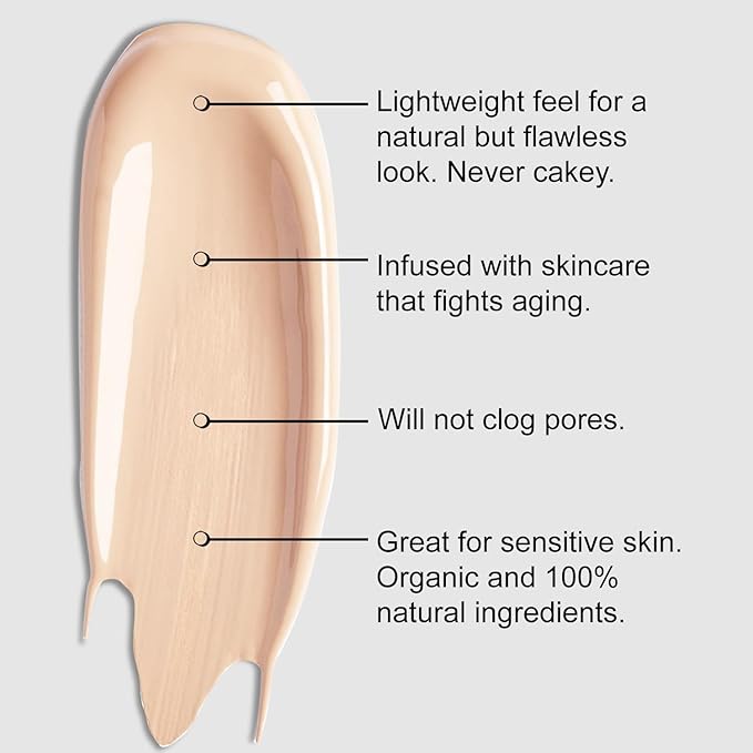 Organic Aloe-Based LUX Liquid Foundation, Natural Vegan Gluten-Free