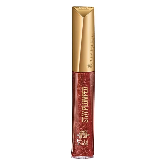 Rimmel Stay Plumped Lip Gloss, 760 Bronze Suga, Pack of 2