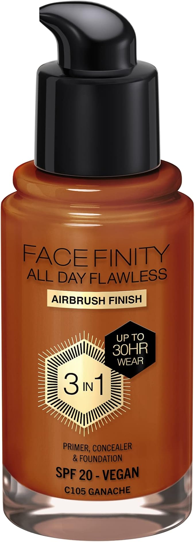Max Factor Facefinity 3-in-1 All Day Flawless Foundation, 30ml