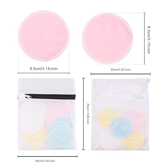 Reusable makeup remover pads (16