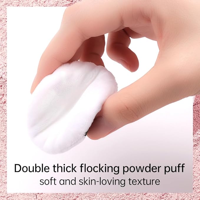 CATKIN Poreless Finish Loose Setting Powder Makeup, Translucent Velour Puff 42 oz