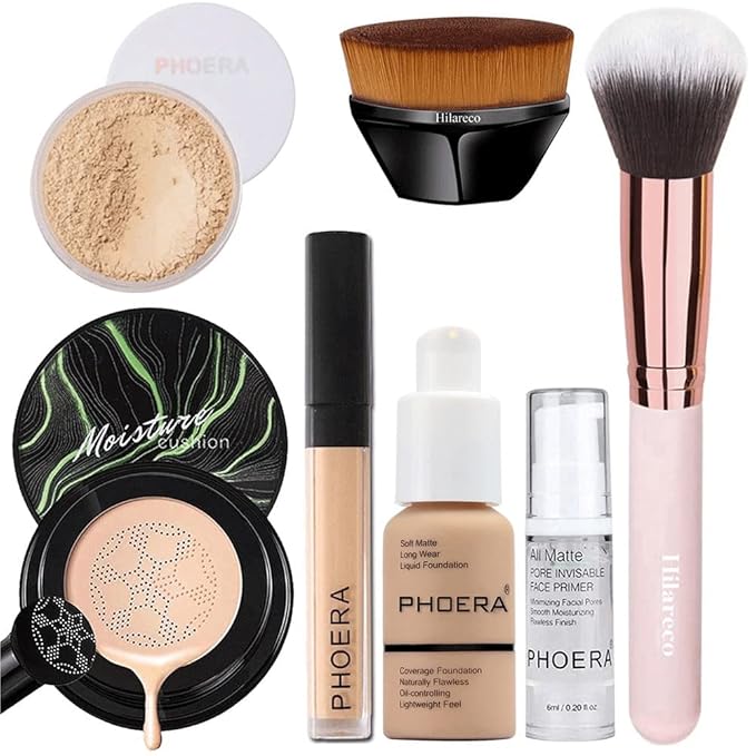 PHOERA Foundation Full Coverage Makeup, Mushroom Head Air Beige CC)