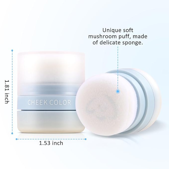 Boobeen Powder Blush for Cheeks, Air Cushion Matte