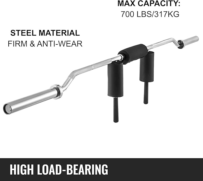 Fitness Safety Squat Olympic Bar，700LB Capacity Squat Olympic Bar 7 FT
