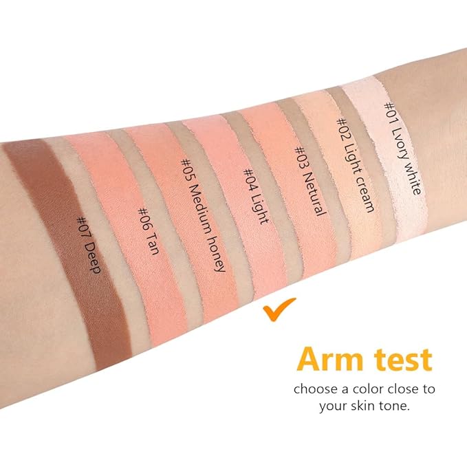 Pot Concealer with Makeup Brush Set,Tattoo Color Correcting ojeras (04-LIGHT)