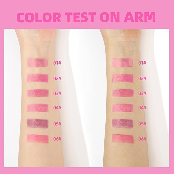 Magic Color Changing Lip Oil, 2024 New(Transparent+Black)Glitter Moisturizing Lip