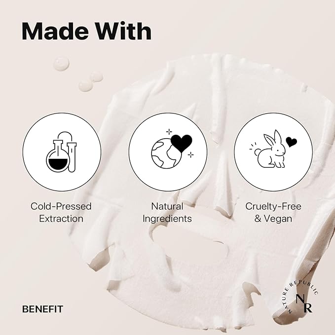 Nature Republic Mask 10 Pack (Cold Juicy) Fresh jelly mask, Bulk Facial Vegan spa Mask for Moisturizing & Hydrating Glow, korean skin care All Skin Types