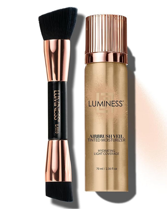 LUMINESS Airbrush Veil Tinted Moisturizer with Buffing Brush, & Aloe