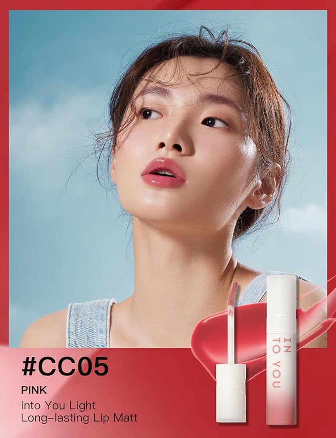 INTO YOU Lip Gloss Coco Liquid Moisturizing Lipstick Long Lasting Lip Stick Lip Stain Makeup Glitter Shine Non-sticky Lipstick for Women (CC05)