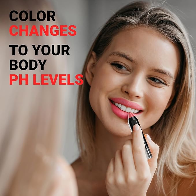 MOODmatcher original Color Changing Lipstick – 12 Hours Long-Lasting, Moisturizing, Smudge-Proof, Easy to Apply Creamy Lipstick, Glamorous Personalized Color, Premium Quality – Made in USA