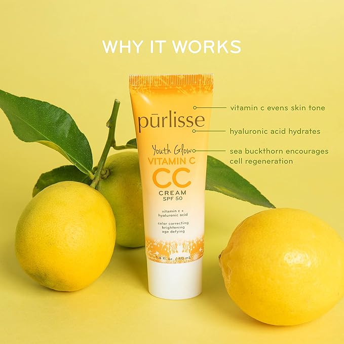 pūrlisse Youth Glow Vitamin C CC Cream SPF | Fair 1.4oz