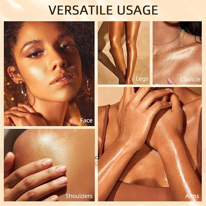 Moisturizing Body Luminizers 5 Colors Smooth and Shimmer 05 Gold) 40ml