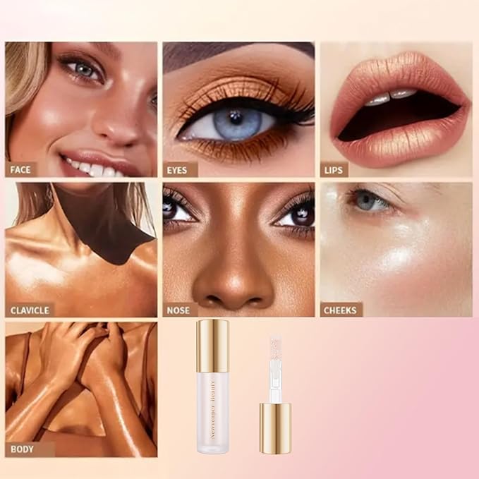 Highlighter Beauty Wand with Brush Liquid Highlighter with