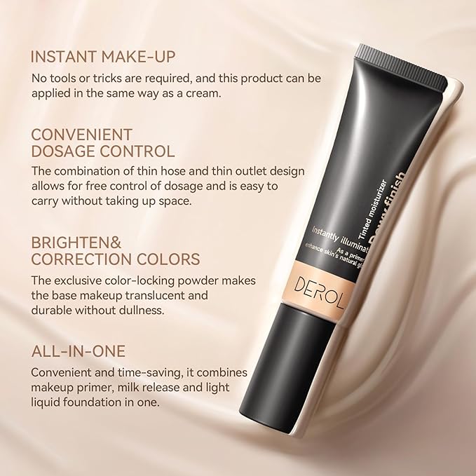 Liquid Foundation,Matte 3-in-iquid Foundation Lightweight, Hydrating CC Cream Cruelty-Free (03) 1 L