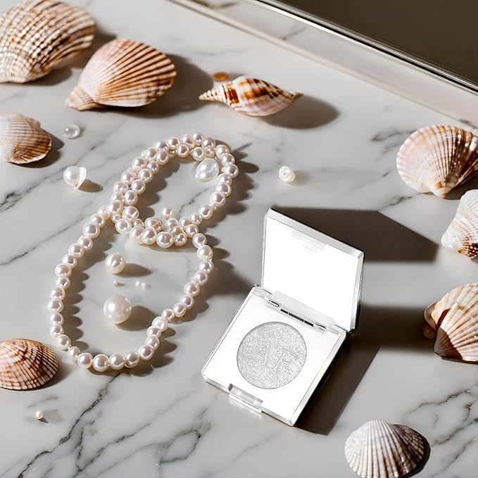 White Silver Highlighter Makeup, Intensely Pigmented Diamond Pearl maquillaje, 06