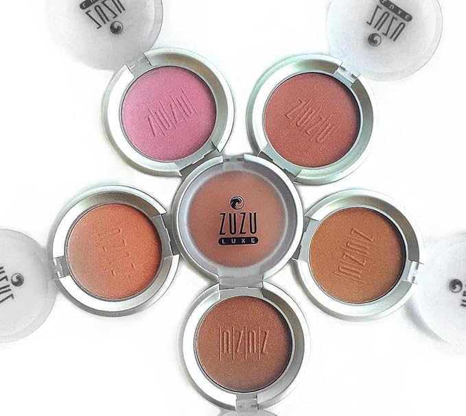 ZUZU LUXE Mineral Blush (Nymph - Vivid Pastel Pink/Cool Shimmer), Natural, Paraben Free, Vegan, Gluten-free, Cruelty-free, Non GMO, 0.1 oz
