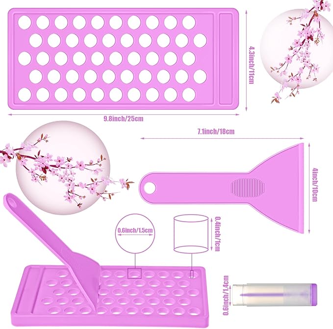 2 Sets Lip Balm Tray and (Purple)