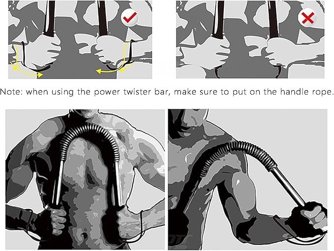 HAOYING 20kg-130kg Dual Spring Power Twister Bar