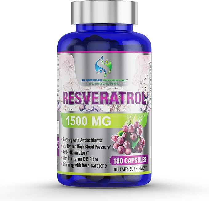 100% Pure Resveratrol Extract for Anti-Aging & Heart