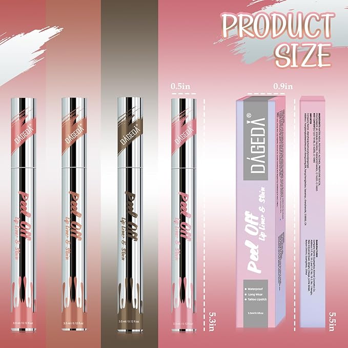 DAGEDA Peel Off Lip Liner Stain, Tattoo Lip