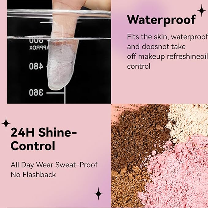 Loose Face Powder Setting Powder, Shimmer Glitter Loose