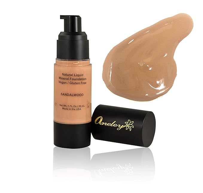 liquid mineral foundation organic natural vegan cruelty free care (Sandalwood)
