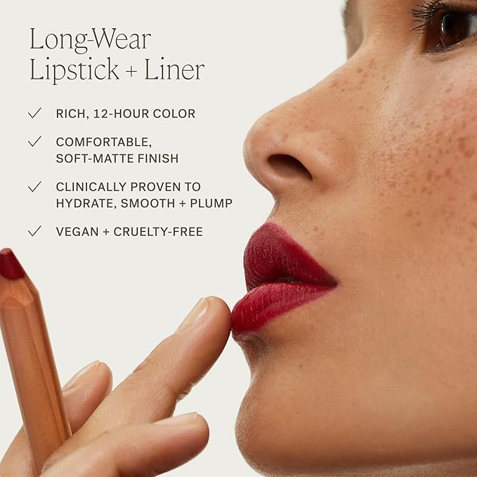 ILIA - Lip Sketch Hydrating Crayon | Non-Toxic, Cruelty-Free, Hyaluronic Acid, Hydrating + Long Lasting, Crease-Resistant, Demi-Matte (Earthen)