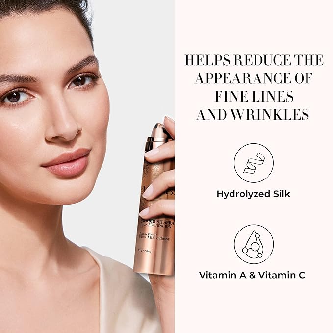 LUMINESS Silk Airbrush Spray Foundation & Buffing Brush - Deep)