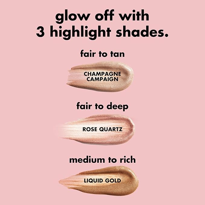 e.l.f. Halo Glow Highlight Beauty Wand, Liquid Highlighter Liquid Gold