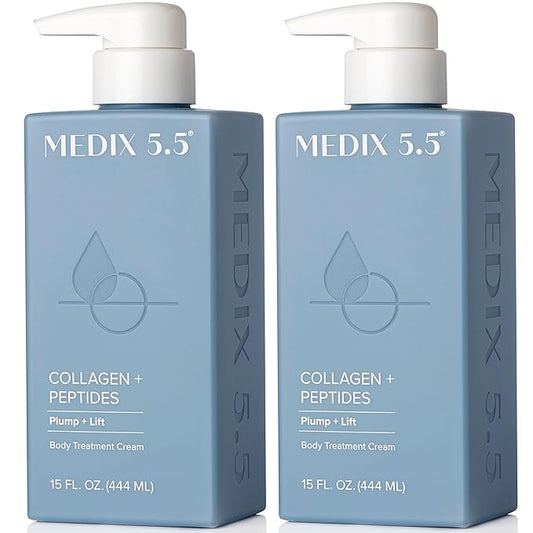 Medix 5.5 Collagen Cream Body Lotion & Face Lotion For Dry Skin & Wrinkles | Collagen Peptides Tightening Cream Body Moisturizers Helps Lift, Tighten, & Firm Skin | Skin Care Products | 2-Pack