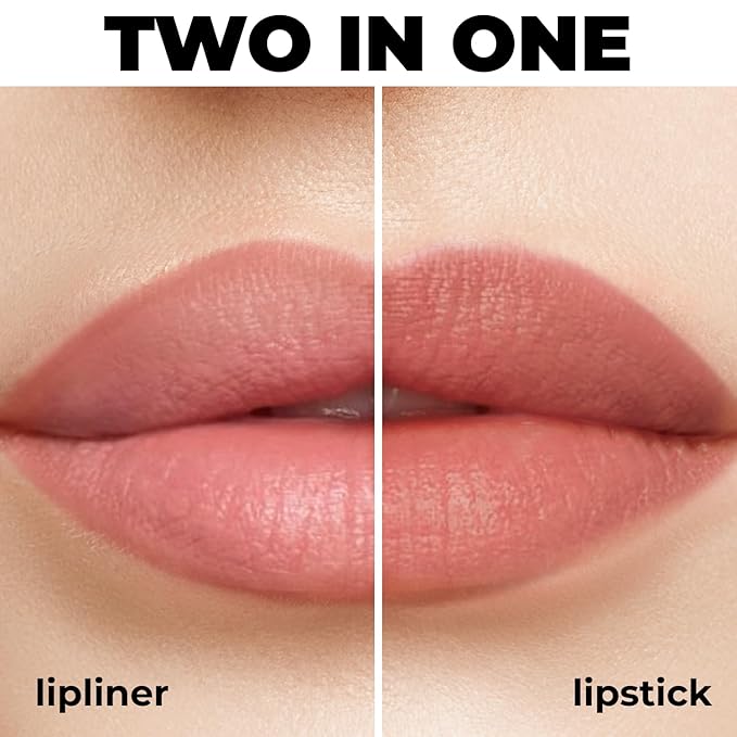 Matte Gel Lip Liner Pencil | Weightless&CreamyTexture - Sharpenable - Longwear & Waterproof - High Pigmented & Flawless Finish - Moisturizing - Cruelty-free & Paraben-Free,- 407, 1,7g/0.05oz