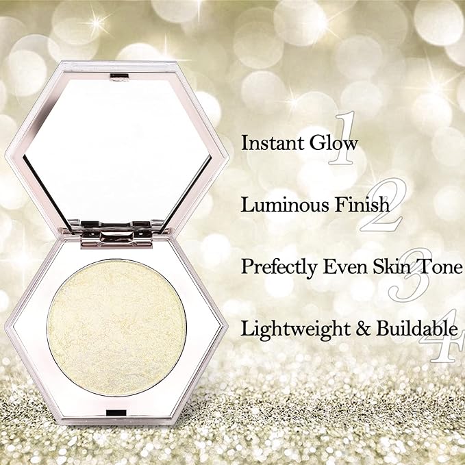 Erinde Champagne Gold Face Highlighter Makeup Palette, Shimmer