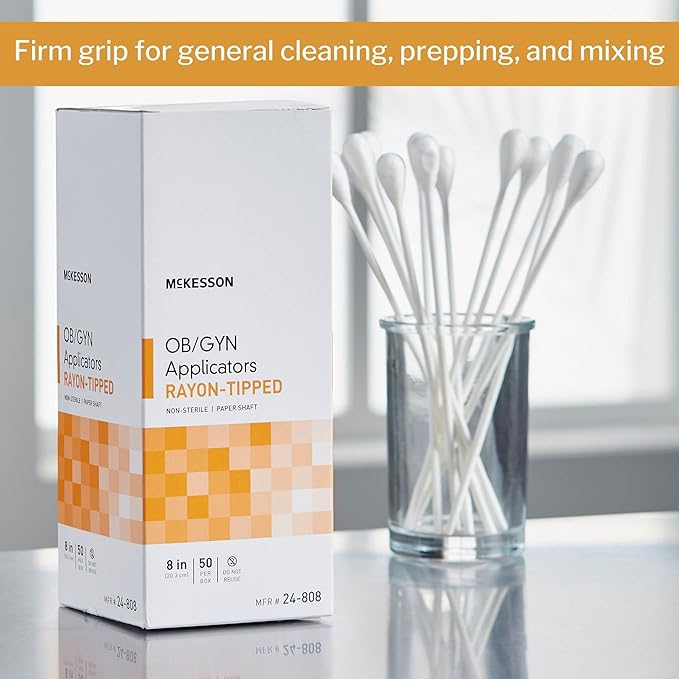 Mckesson ob/gyn applicators rayon tipped,