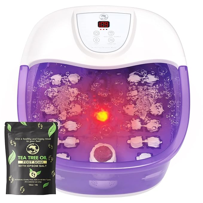 Foot spa bath massager with