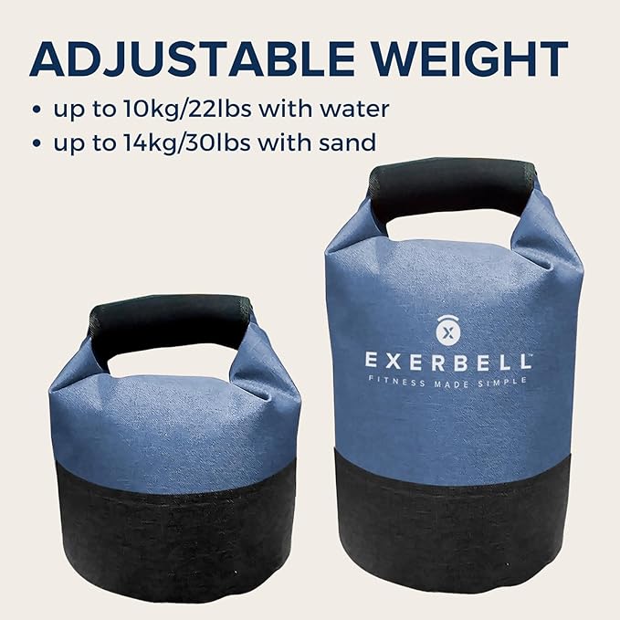 Foldable & adjustable kettlebell 2-14 kg – water-