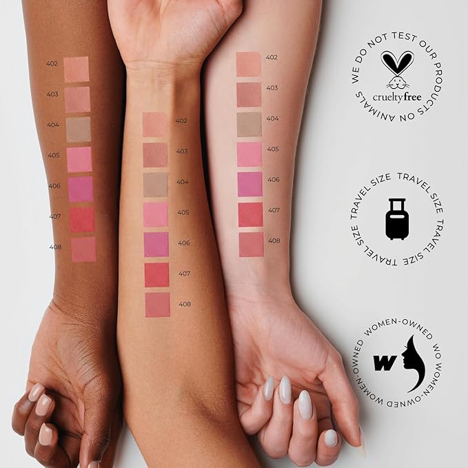 Blush Cheek Plum Color Mini - Blendable Purple Blush Powder - Enhances & Defines Shapes & Features - Shading & Contouring Powder - 4 Universal Shades - 408 (Plum) - 3.8g / 0.13 oz