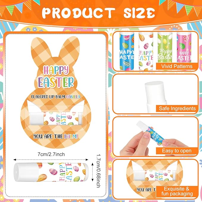 48 Pcs Easter Lip Balm Bulk