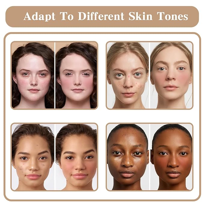 Cream Blush & Concealer Palette, 12 Colors, Long