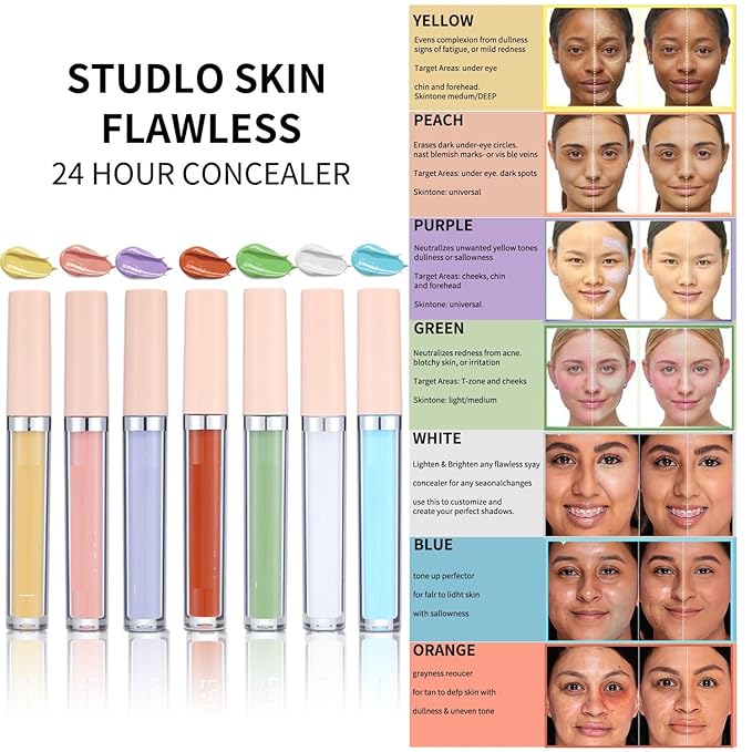 MAEPEOR Liquid Conceal Contour 7 Colors Cream Lightweight 03 Blue)